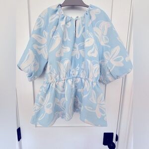 Stine Goya peplum blouse with puff sleeves